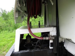 fuel truck hose reel and meter